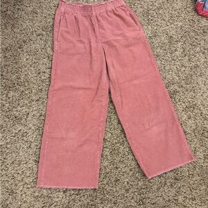 Urban outfitters pink corduroy wide leg jeans